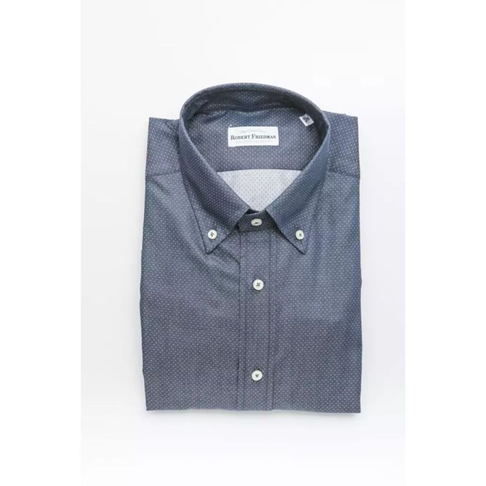 Robert Friedman Blue Cotton Men's Men's Shirt